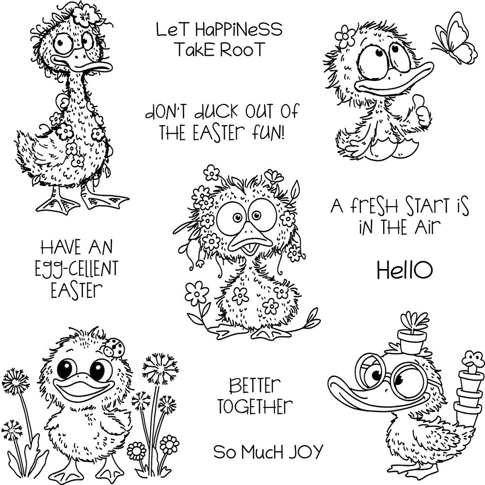 Cute Duck Dies & Stamps Set