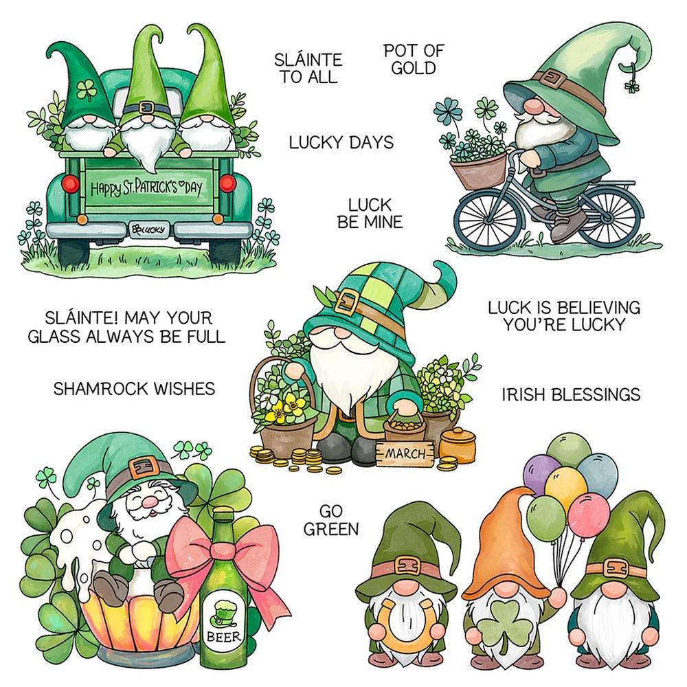 St. Patrick's Day Gnomes Clear Stamps