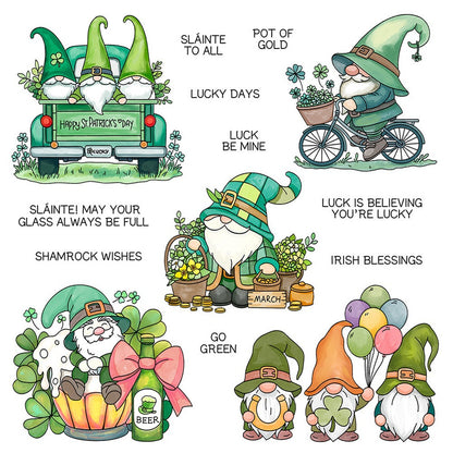 St. Patrick's Day Gnomes Clear Stamps
