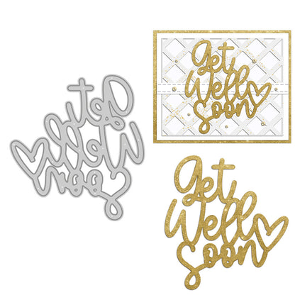 "Get Well Soon" Blessings Metal Cutting Dies