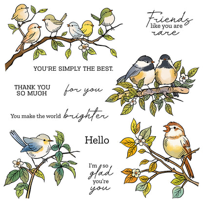 Birds On The Branches Dies & Stamps Set