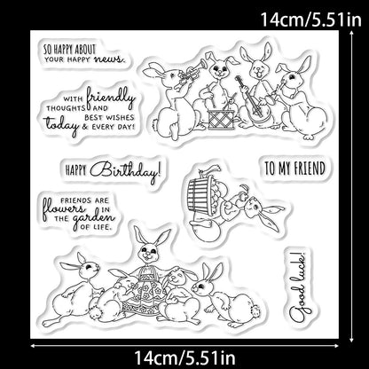 Rabbit Band Dies & Stamps Set