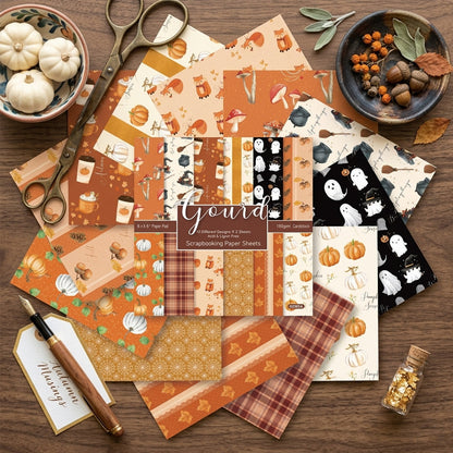 24PCS 6" Gourd Scrapbook Paper & Cardstock