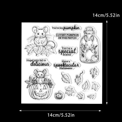 Halloween Mouse Pumpkin Dies & Stamps Set