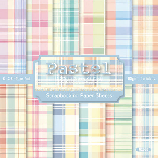 24PCS 6" Pastel Scrapbook Paper & Cardstock