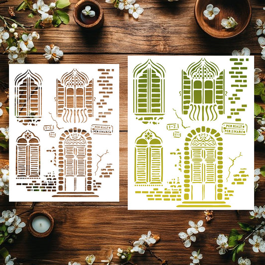 Door and Window Patterns DIY Painting Hollow Stencil