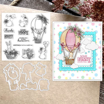 Cute Easter Bunny Dies & Stamps Set