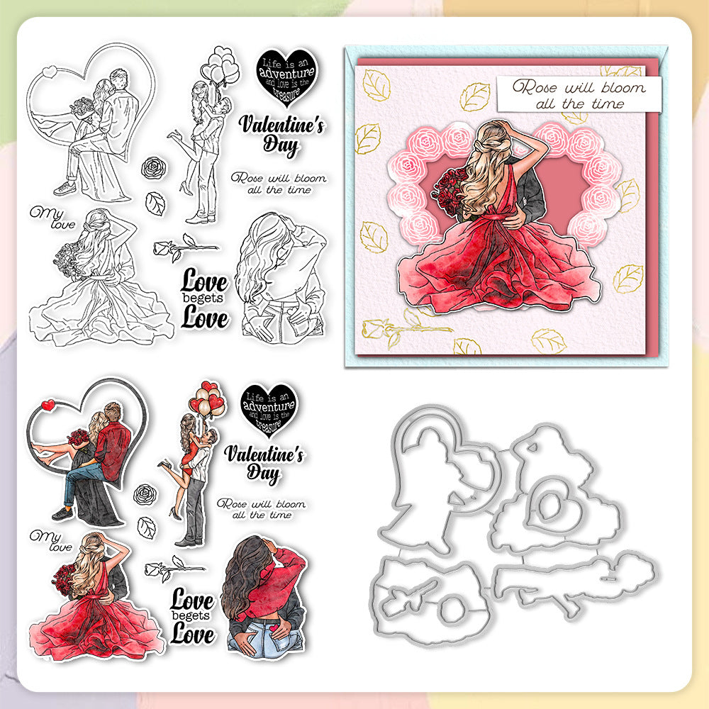 Valentine's Day Theme Dies & Stamps Set