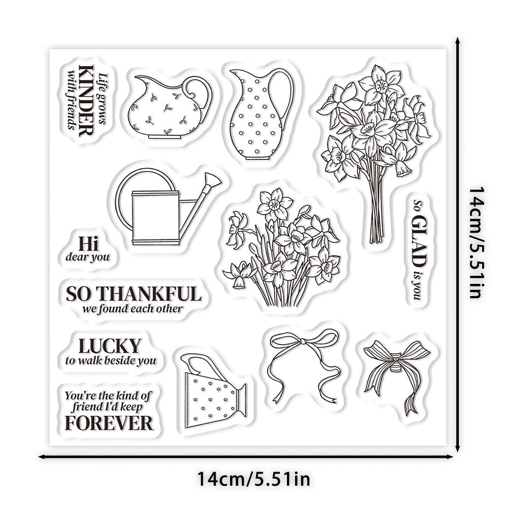 Vase and Flowers Dies & Stamps Set