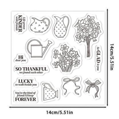 Vase and Flowers Dies & Stamps Set