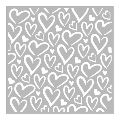 3D Love Background DIY Painting Hollow Stencil