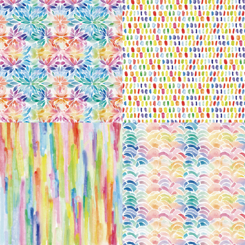 24PCS 6" Rainbow Clouds Scrapbook Paper & Cardstock