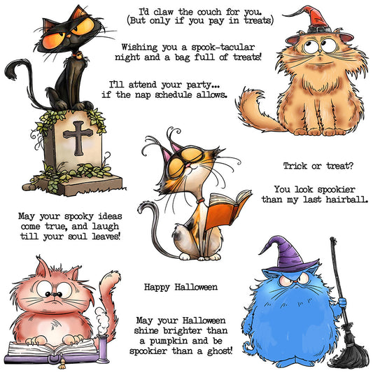 Halloween Kitten Dies & Stamps Set