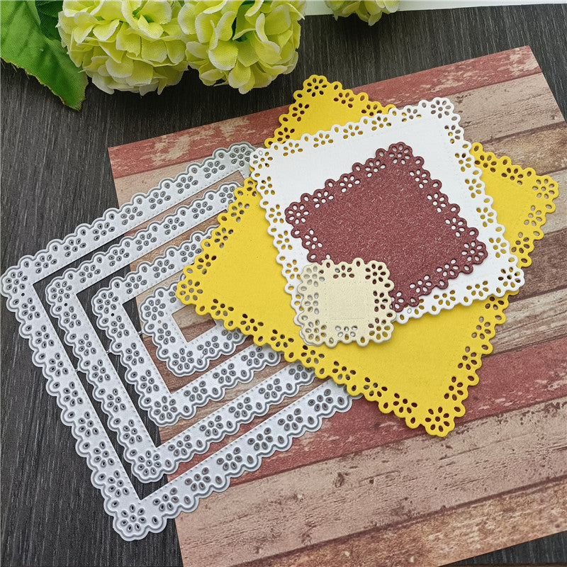 Stackable Square Lace Frame Cutting Dies