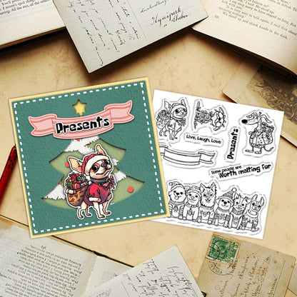 Christmas Cute Puppy Clear Stamps