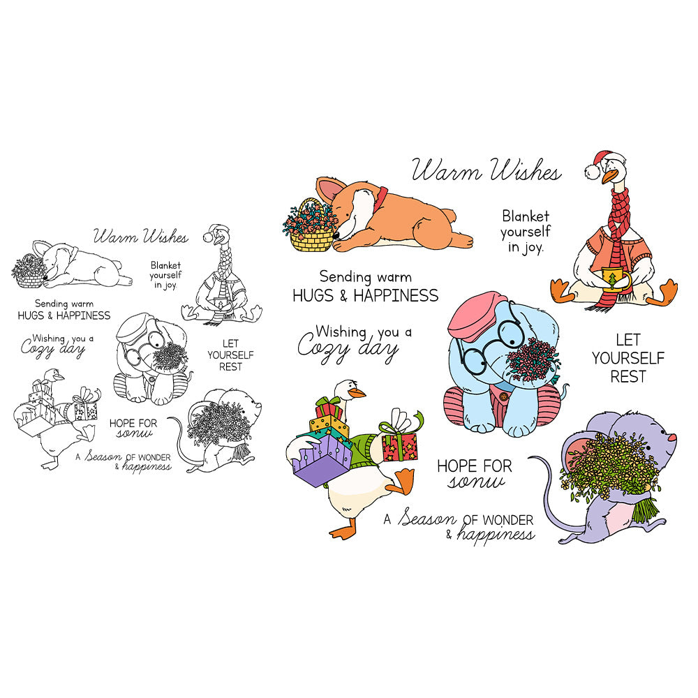 Winter Animals Clear Stamps