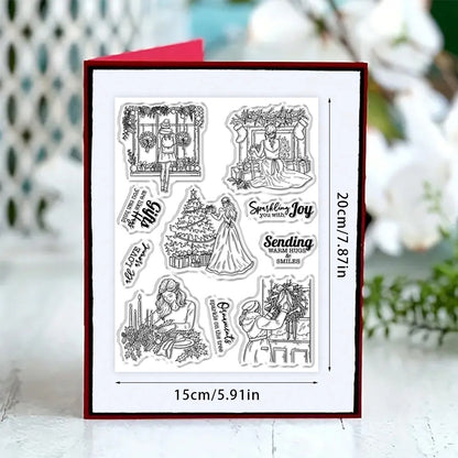 Christmas Girl Clear Stamps