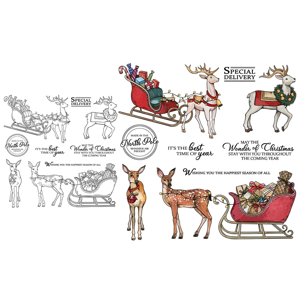 Christmas Reindeer Dies & Stamps Set