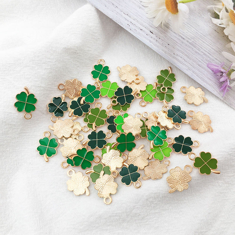 20 Pcs Four-Leaf Clover DIY Jewelry Pendants