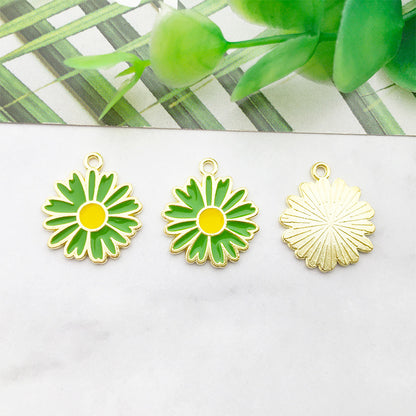 10Pcs Daisy Flower DIY Handmade Jewelry Pendants