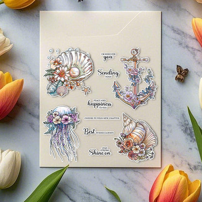 Shell Jellyfish Clear Stamps