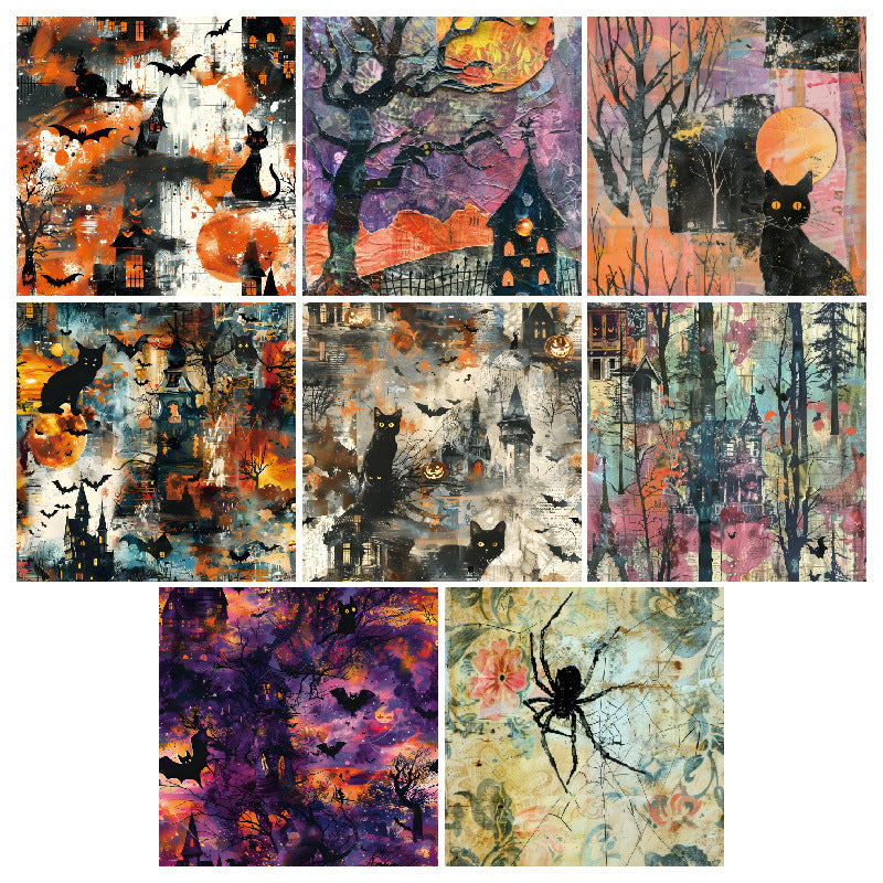 24PCS 6" Halloween Theme Scrapbook Paper & Cardstock
