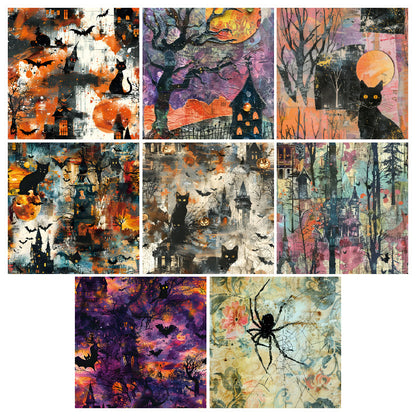 24PCS 6" Halloween Theme Scrapbook Paper & Cardstock