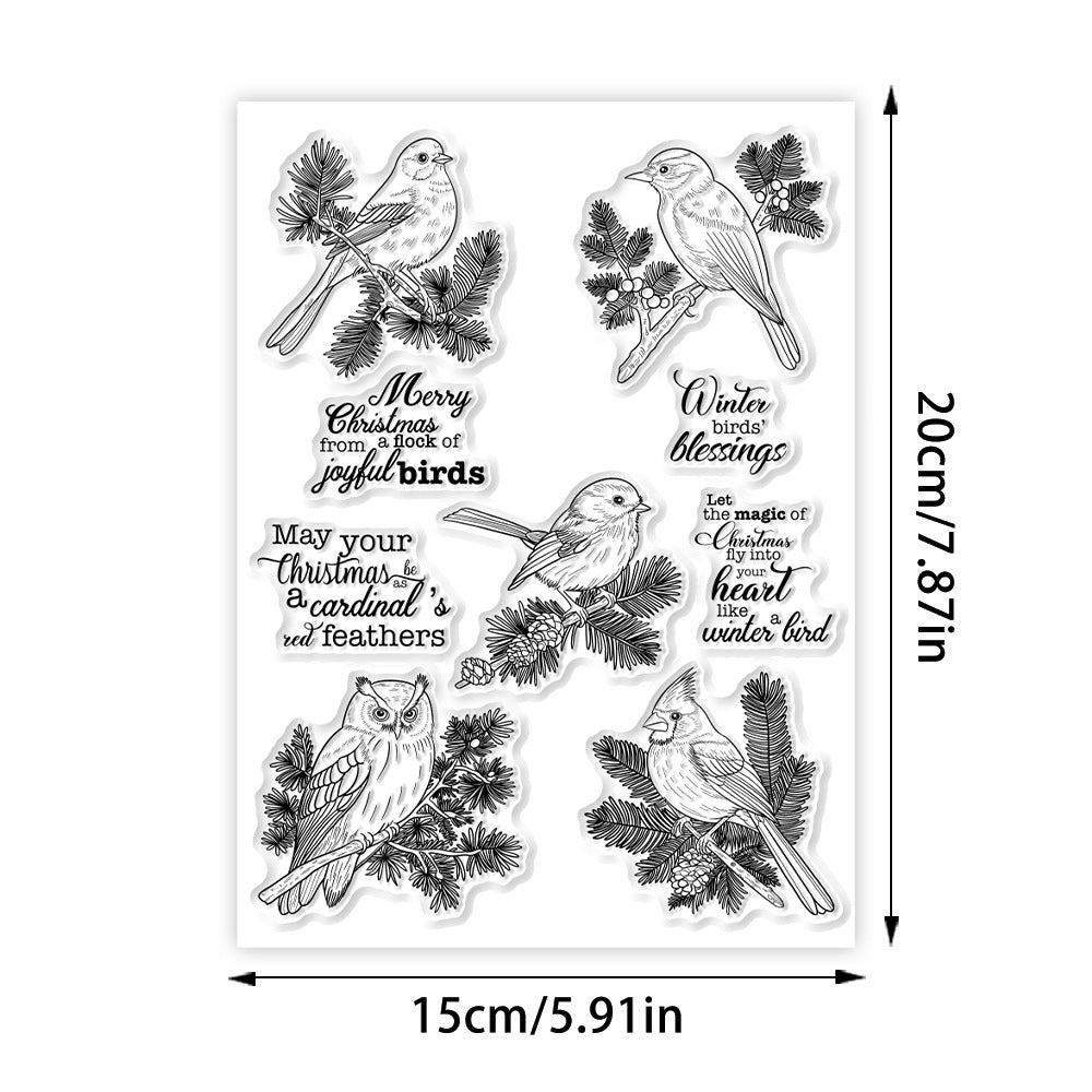 Christmas Birds Clear Stamps