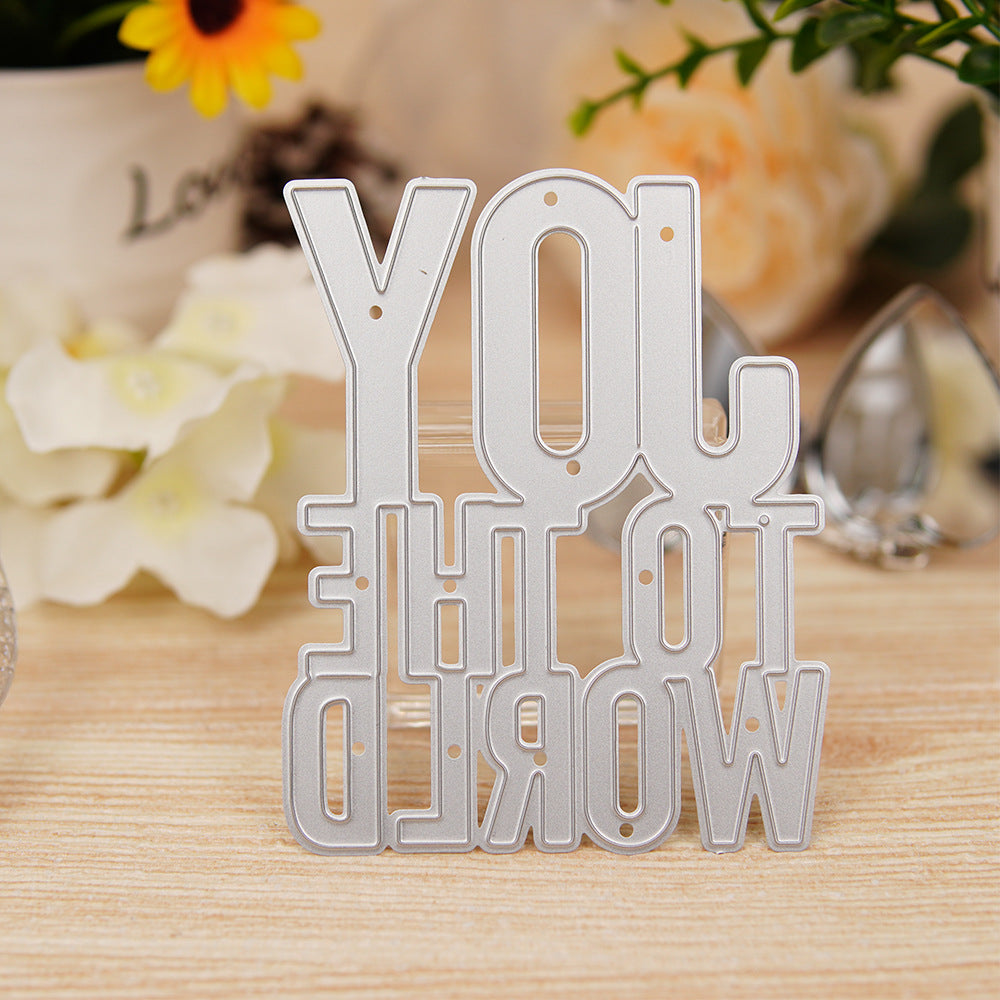 "JOY TO THE WORLD" Phrase Metal Cutting Dies