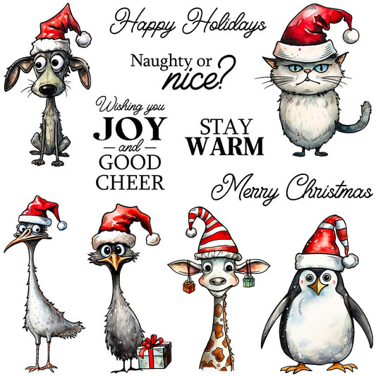 Christmas Animals Dies & Stamps Set