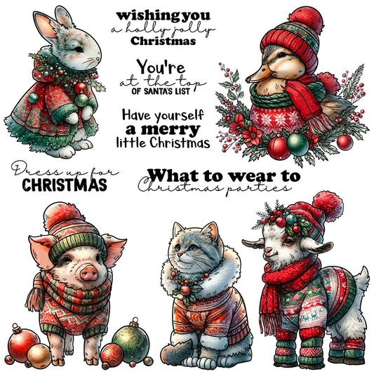 Christmas Animals Clear Stamps