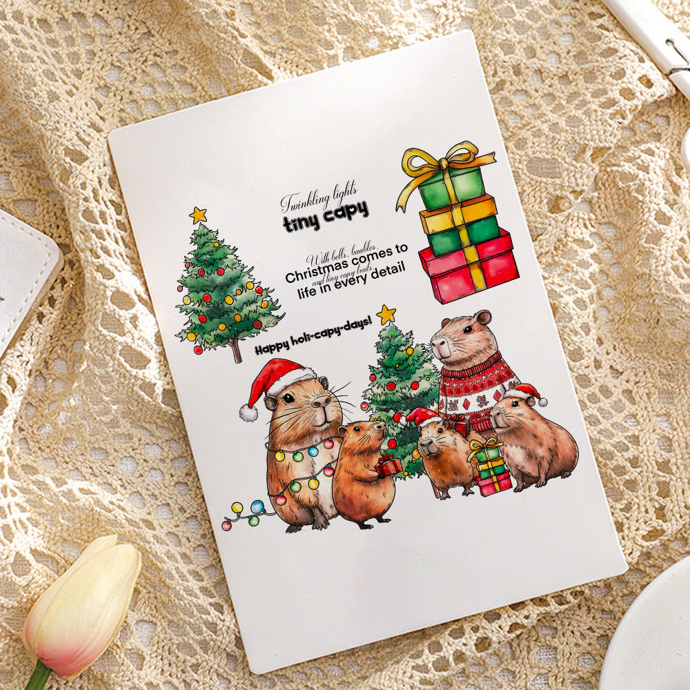 Christmas Capybara Clear Stamps