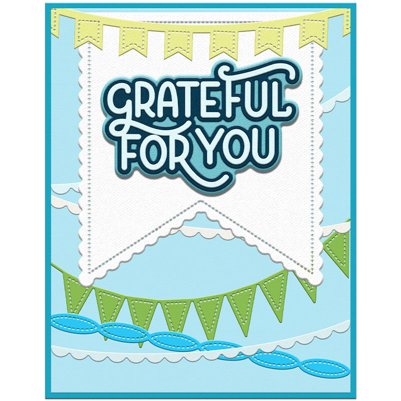 "Grateful For You" Words Metal Cutting Dies
