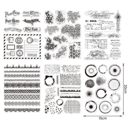 Retro Background DIY Scrapbook Clear Stamps