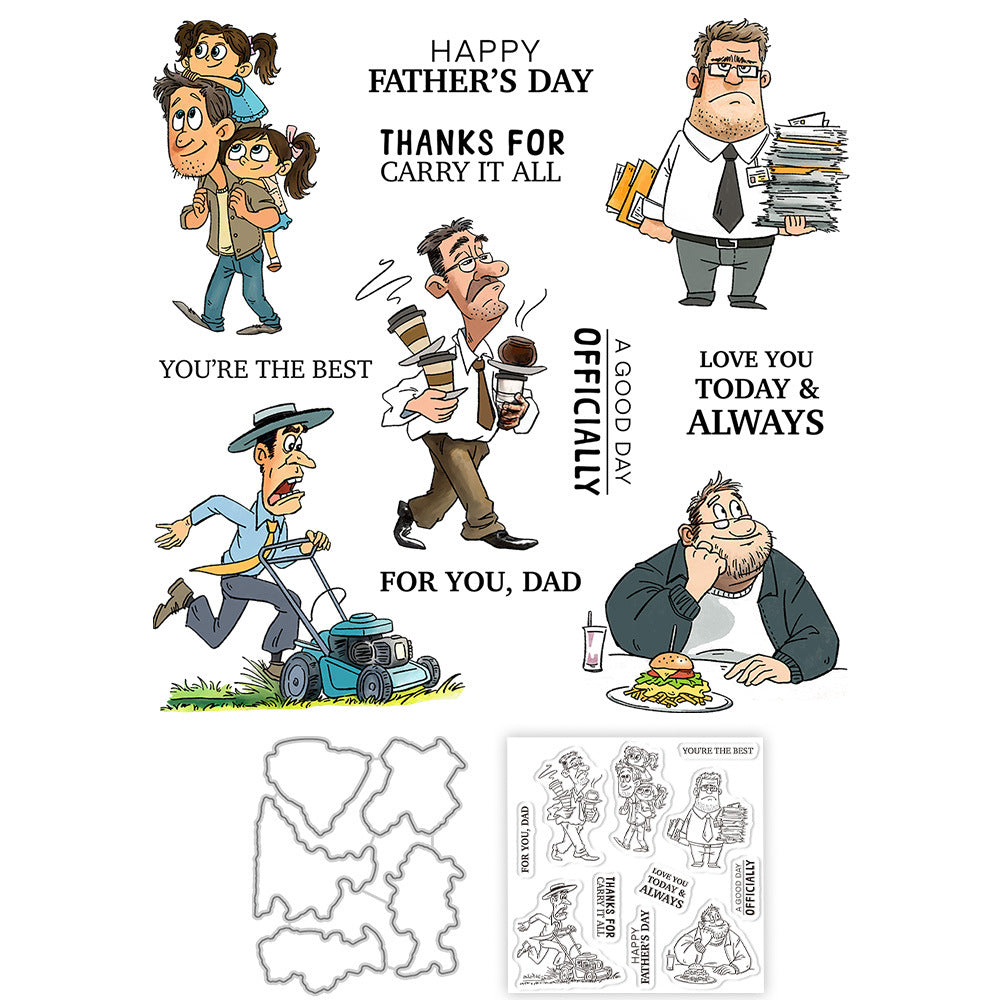 Busy Dad Dies & Stamps Set