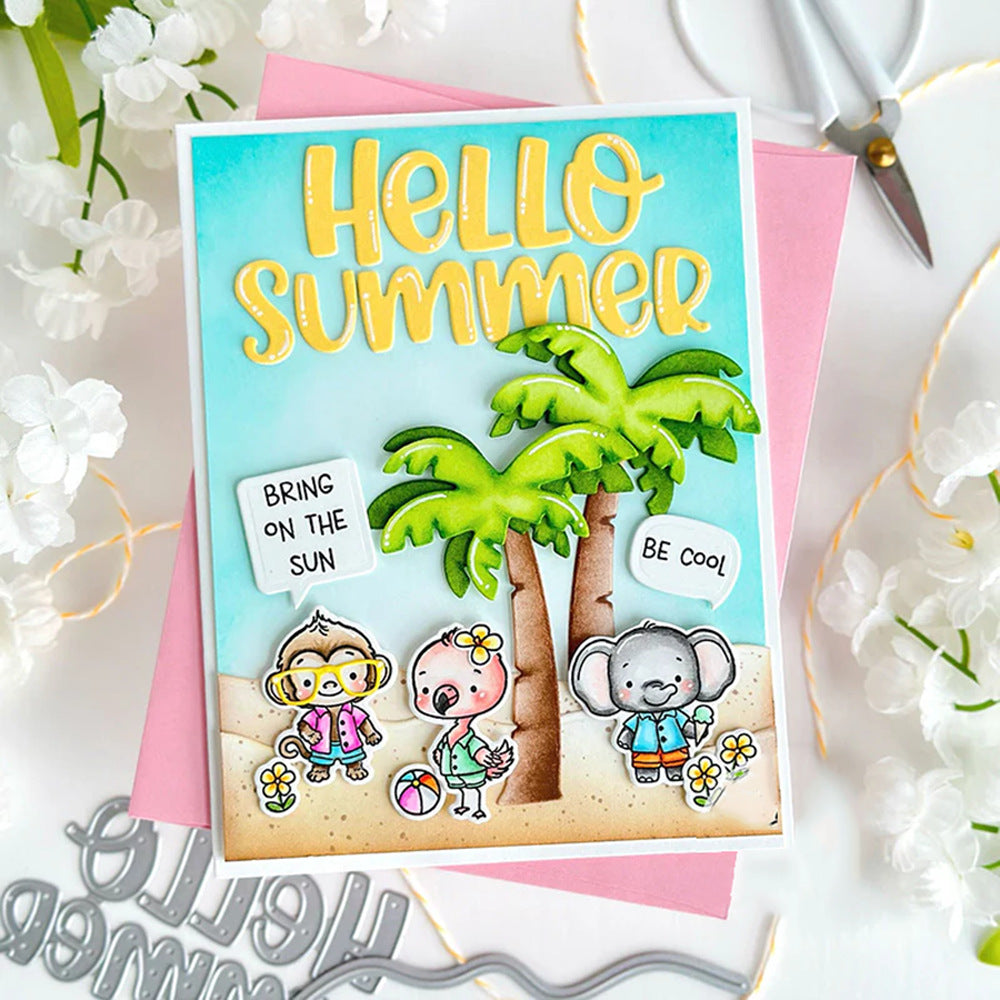 "Hello Summer" Words Metal Cutting Dies