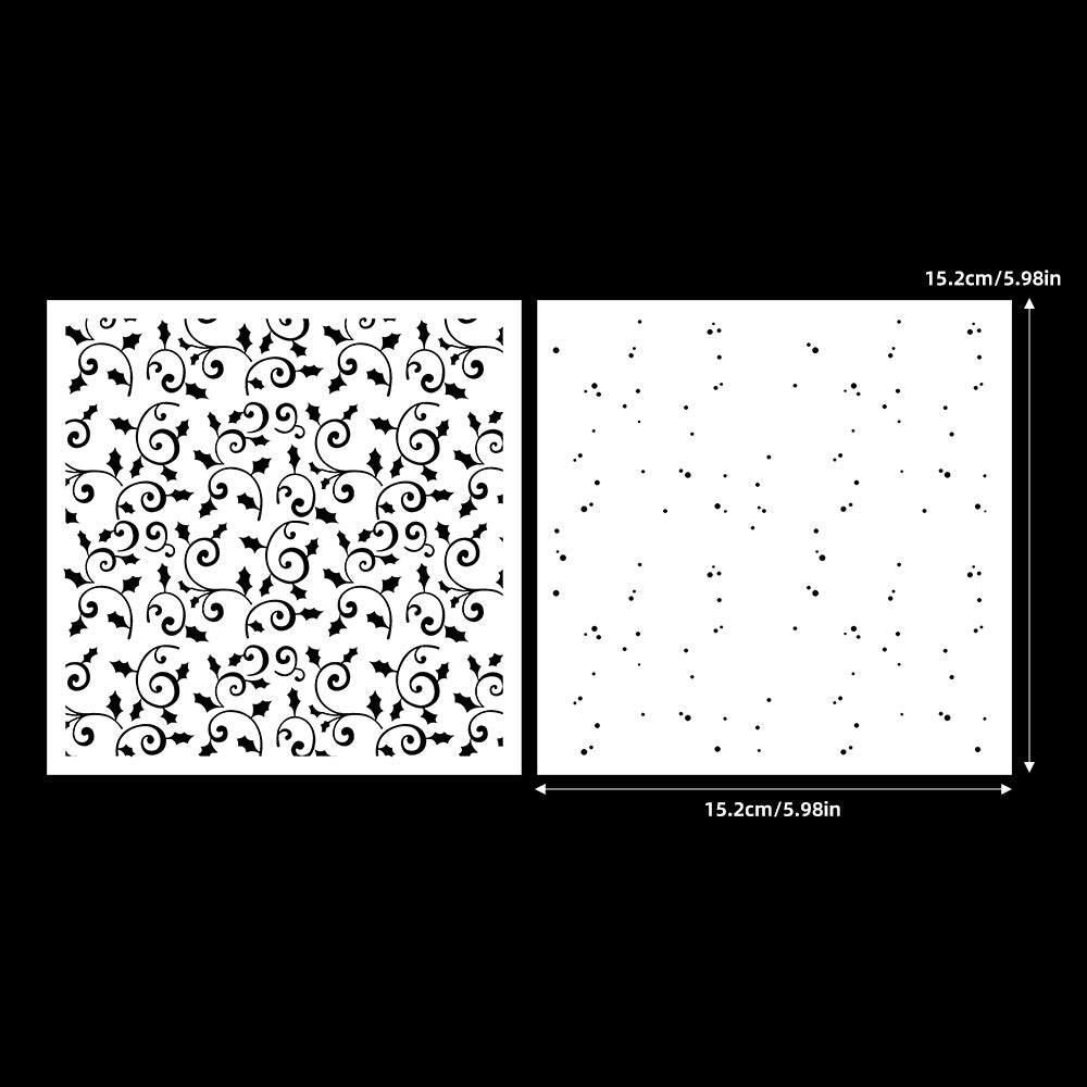 2 PCS Creative Patterns DIY Painting Hollow Stencil
