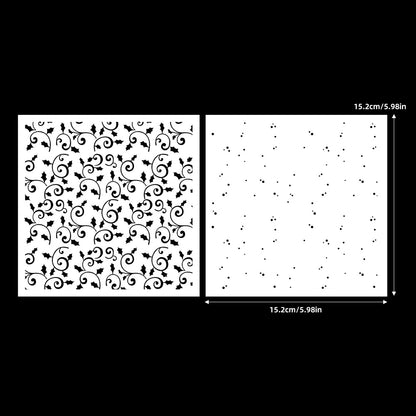 2 PCS Creative Patterns DIY Painting Hollow Stencil