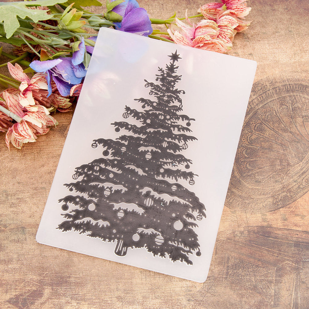Tree Emboss Pattern Christmas Tree Embossing Folder – Memorycraftmall