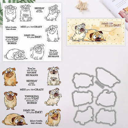 Cute Pug Dies & Stamps Set