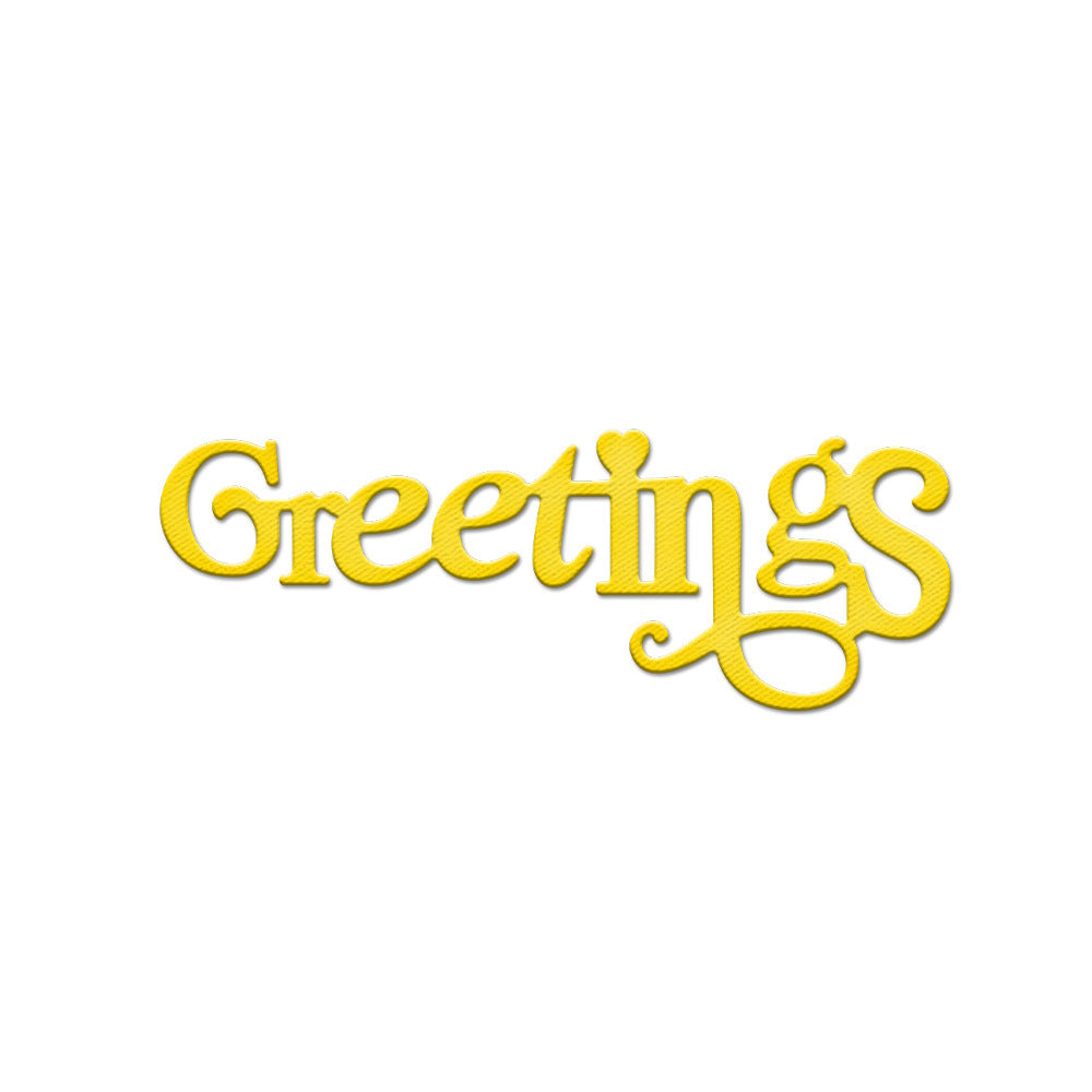 "Greetings" Words Metal Cutting Dies