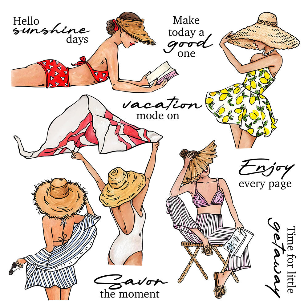 Girls On Vacation Dies & Stamps Set