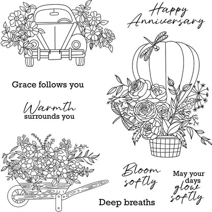 Floral Elements Clear Stamps