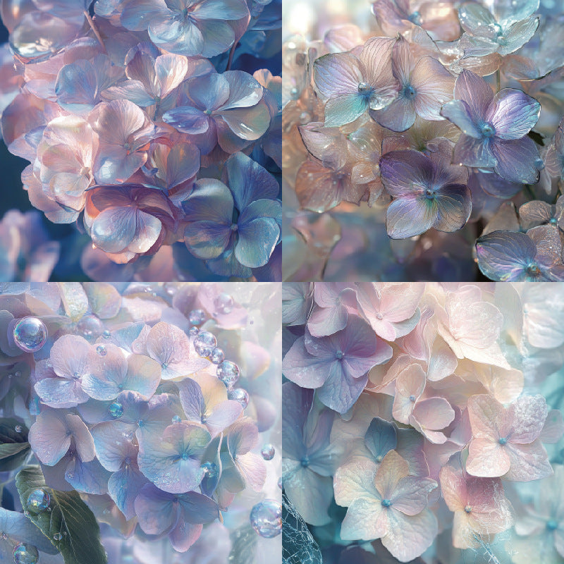 24PCS 6" Hydrangea Scrapbook Paper & Cardstock