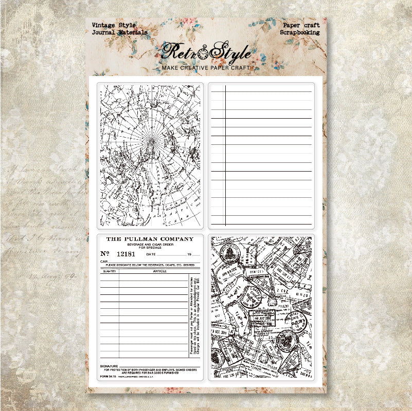 Retro DIY Decorative Journal Clear Stamps