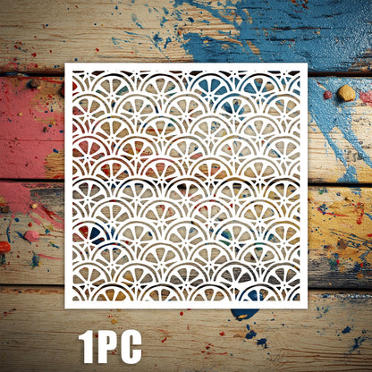Orange Pattern DIY Painting Hollow Stencil