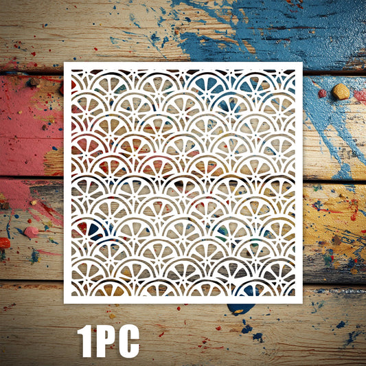 Orange Pattern DIY Painting Hollow Stencil