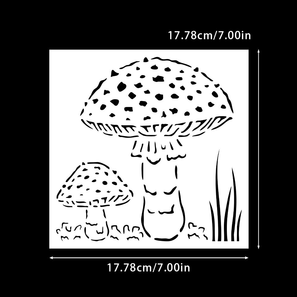 Mushroom Pattern DIY Painting Hollow Stencil