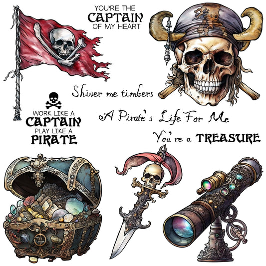 Skeleton Pirate Treasure Dies & Stamps Set