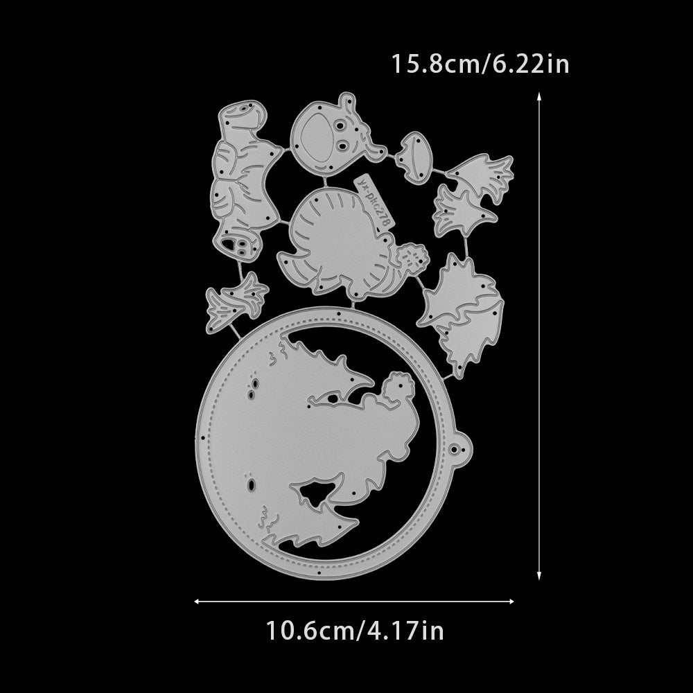 Forest Bear Shake Card Metal Cutting Dies